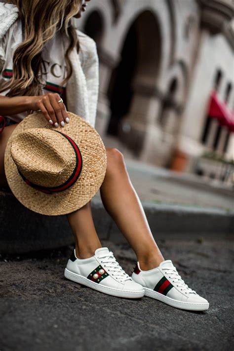 black gucci sneakers outfit|gucci sneakers black women.